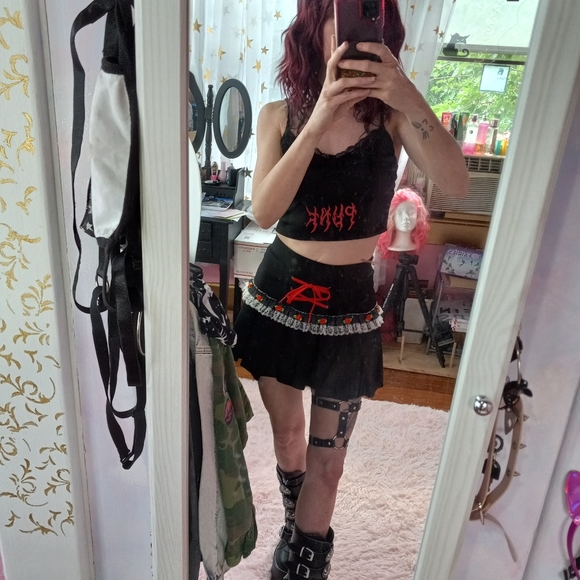 SOLD OUT Vegan leather dbl O ring sexy thigh garter! 😍 adjustable for all thigh - Picture 5 of 11